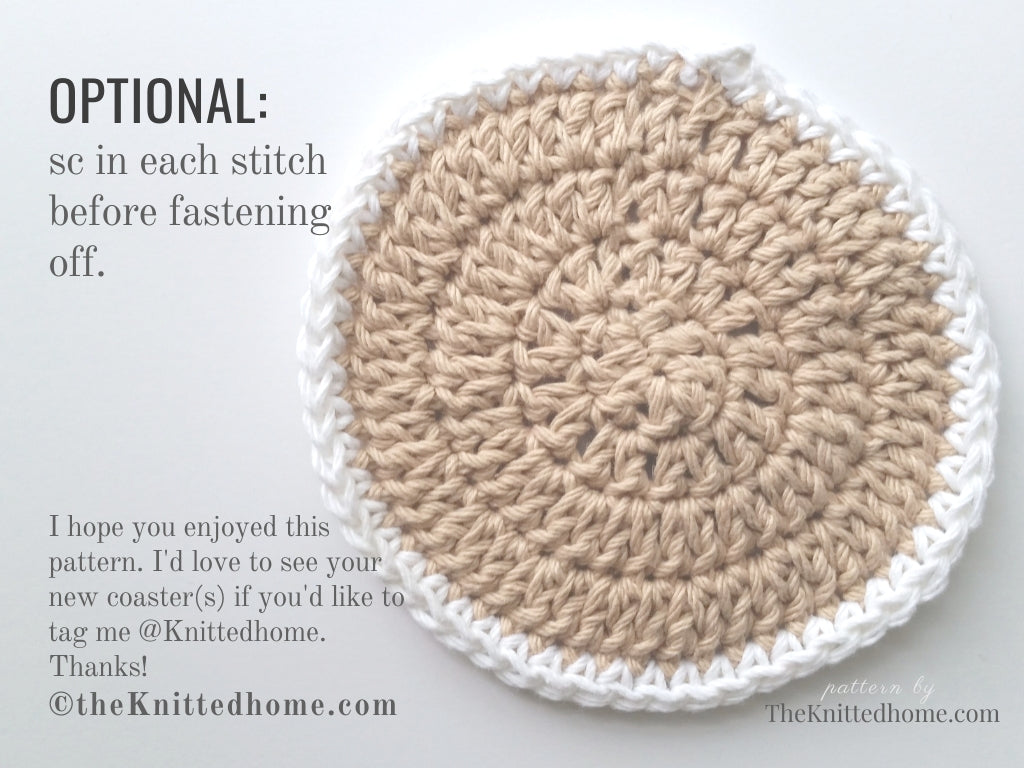 Beginner Crochet Round Coasters Pattern