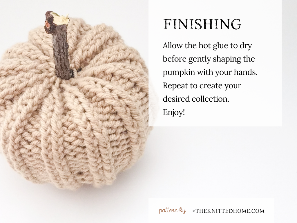 Intermediate Knit Pumpkin Pattern