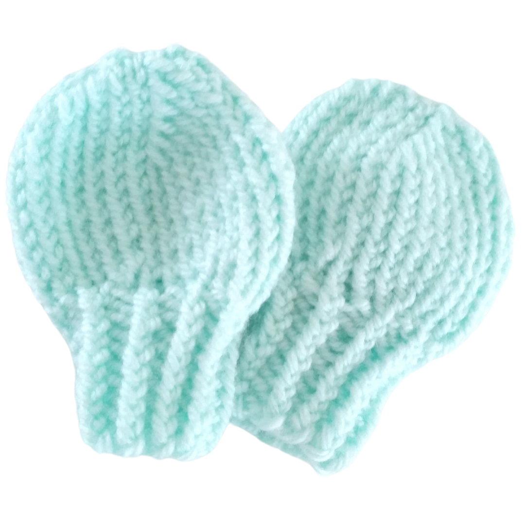 Newborn Knit Baby Mittens