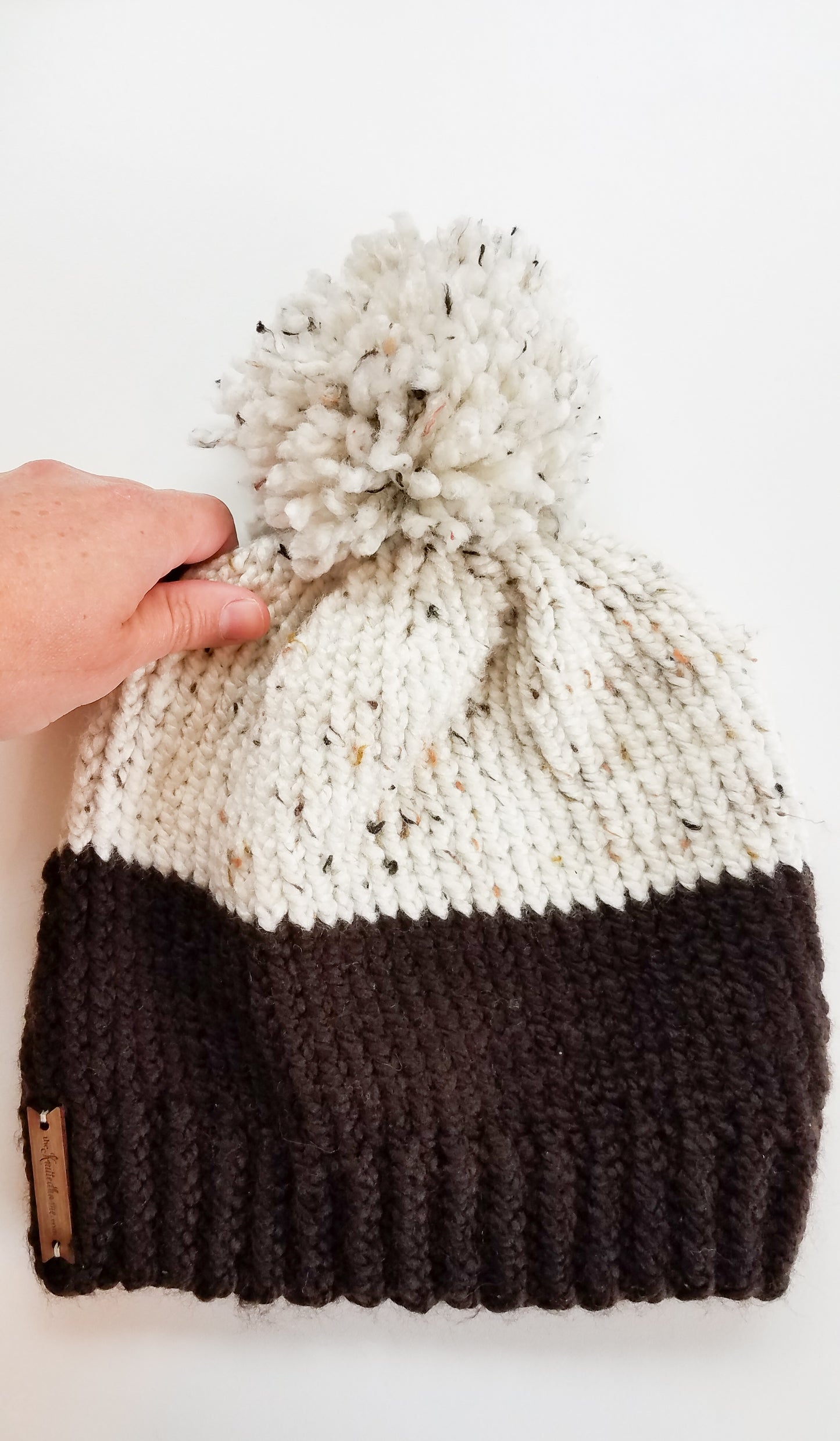 Two-Tone Knit Beanie