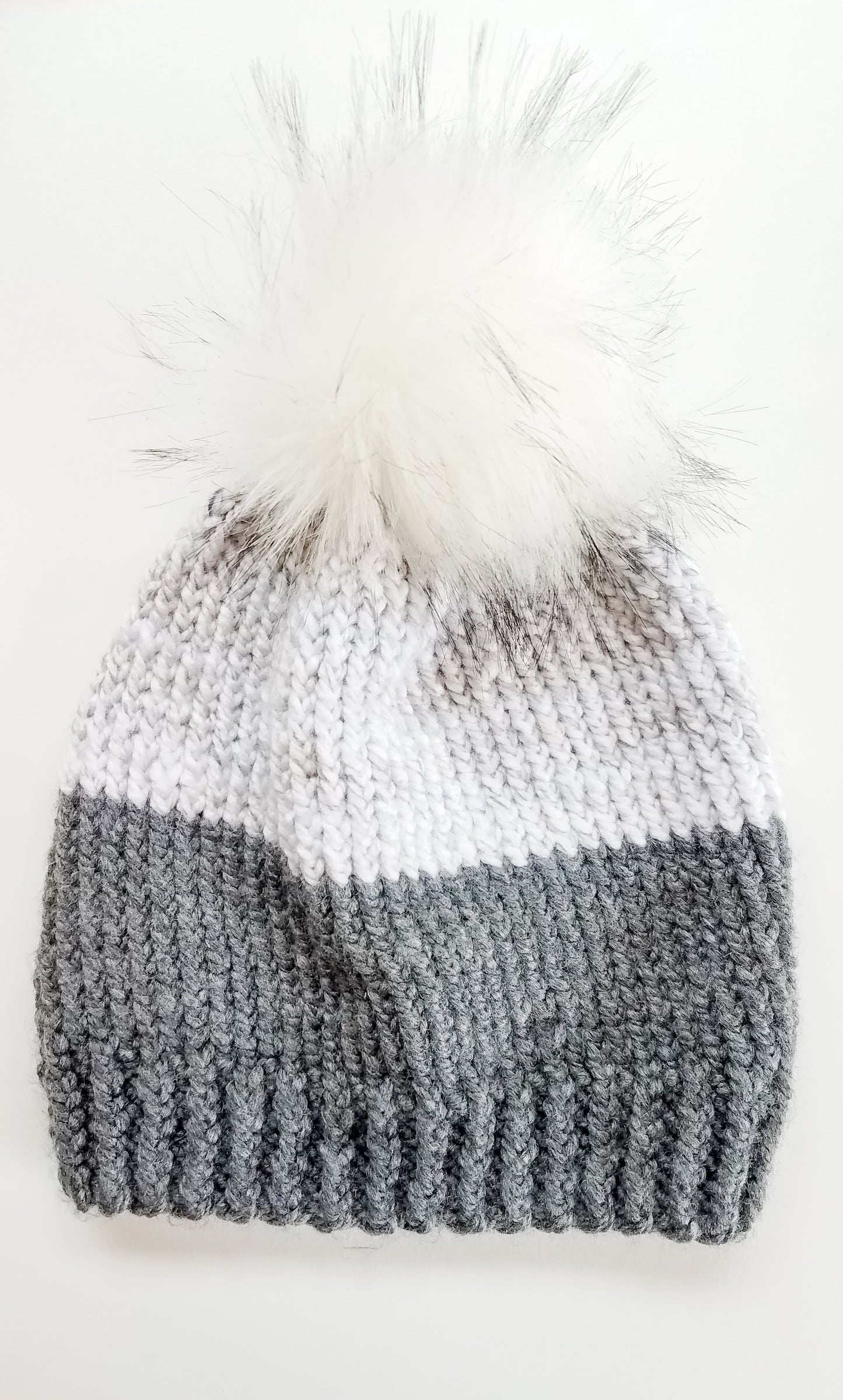 Two-Tone Knit Beanie