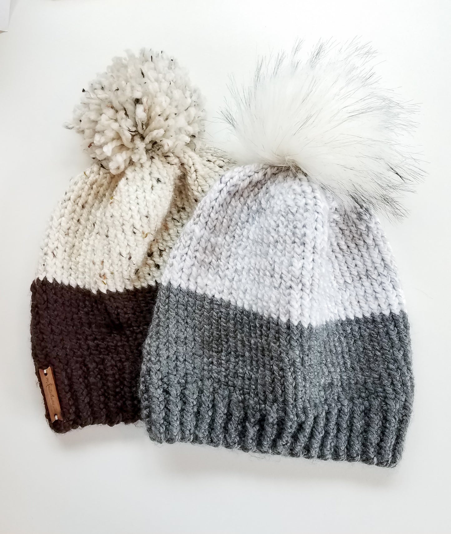 Two-Tone Knit Beanie