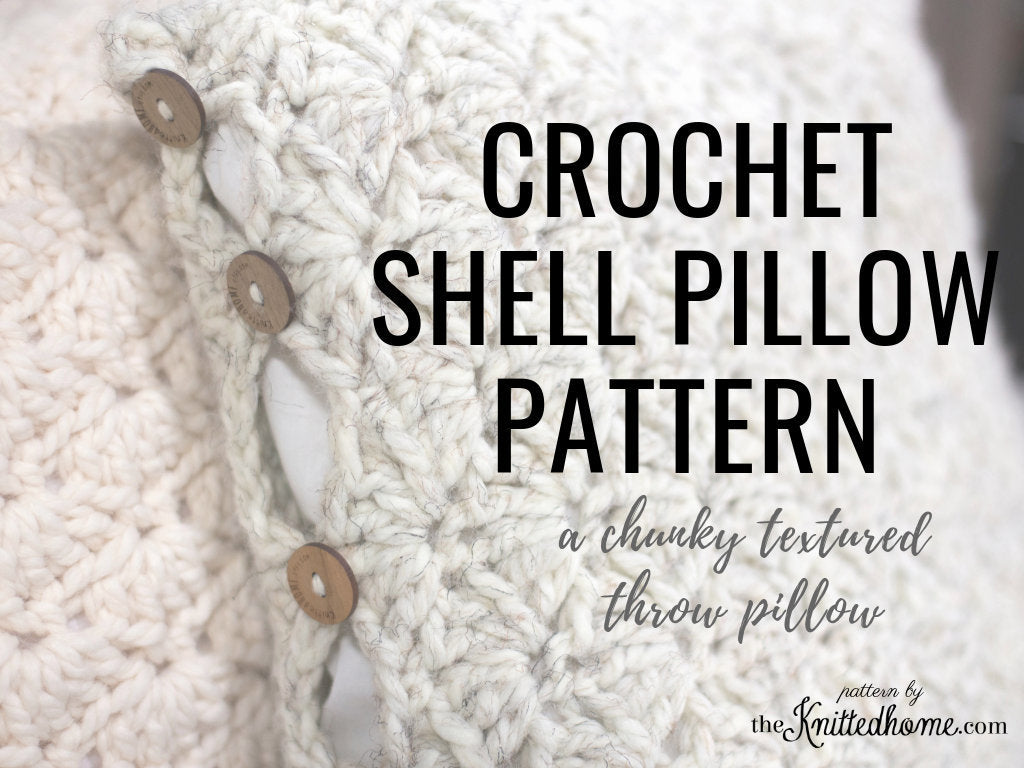 Intermediate Crochet Shell Pillow Cover Pattern