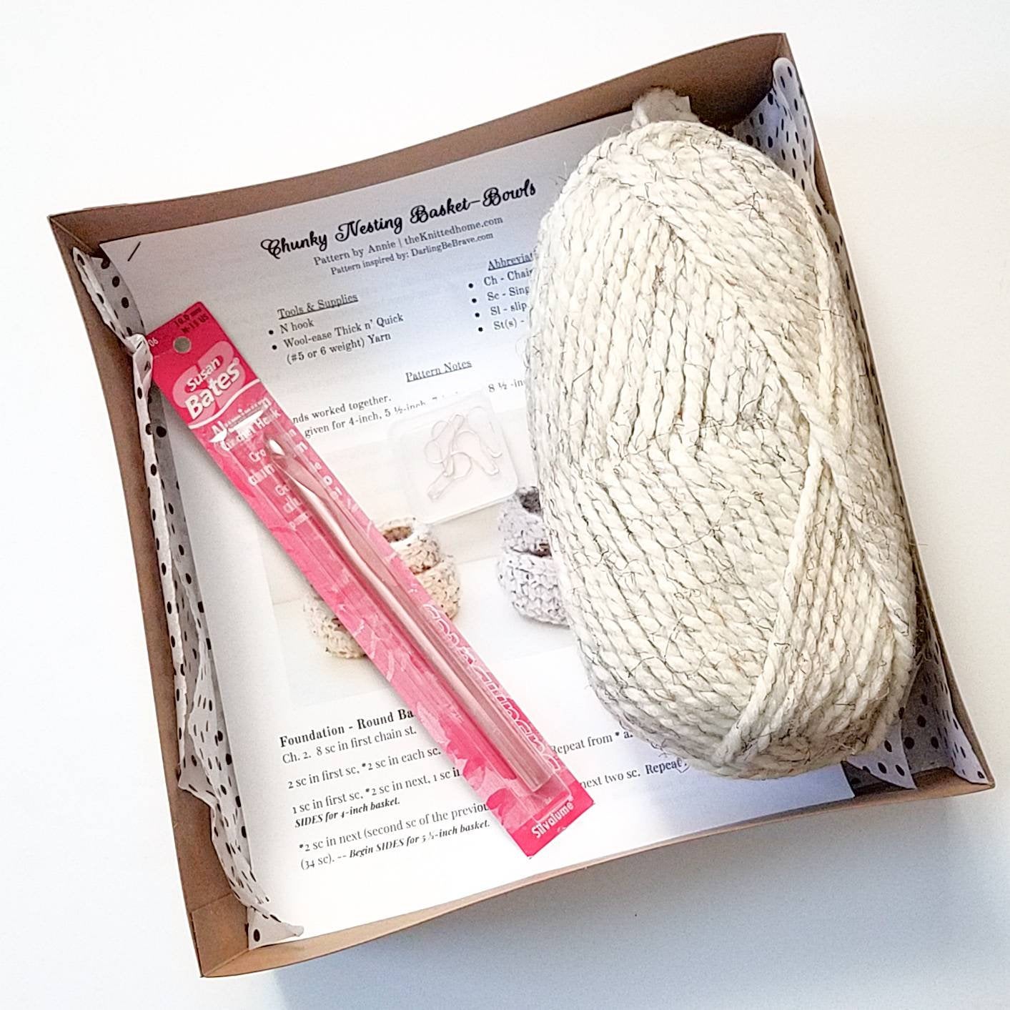 DIY Crochet Nesting Baskets Kit