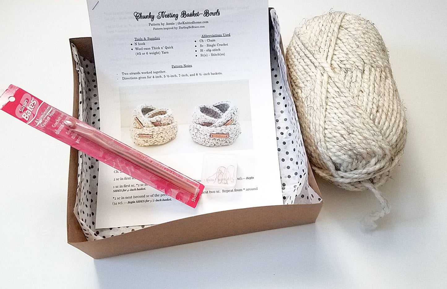 DIY Crochet Nesting Baskets Kit