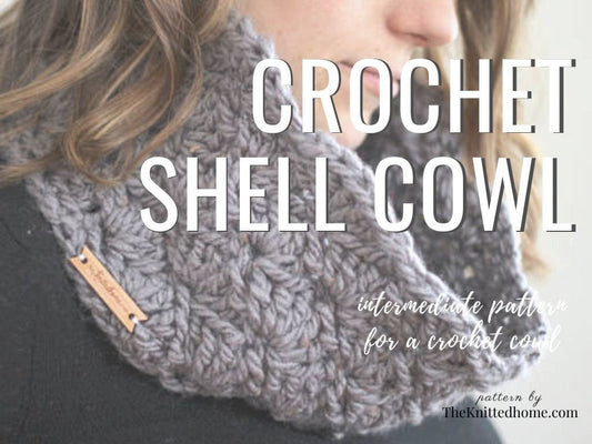 Intermediate Crochet Shell Cowl Scarf