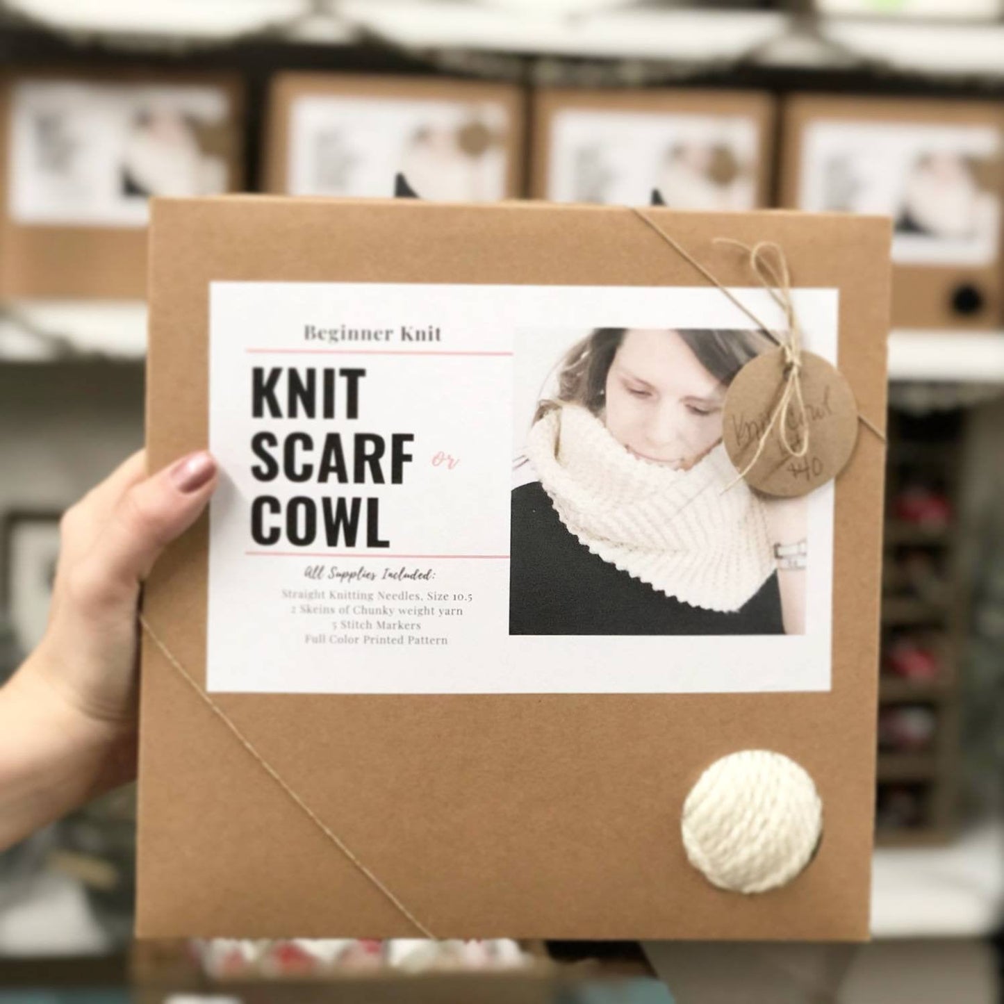 DIY Beginner Knit Double Wrap Cowl Scarf Kit