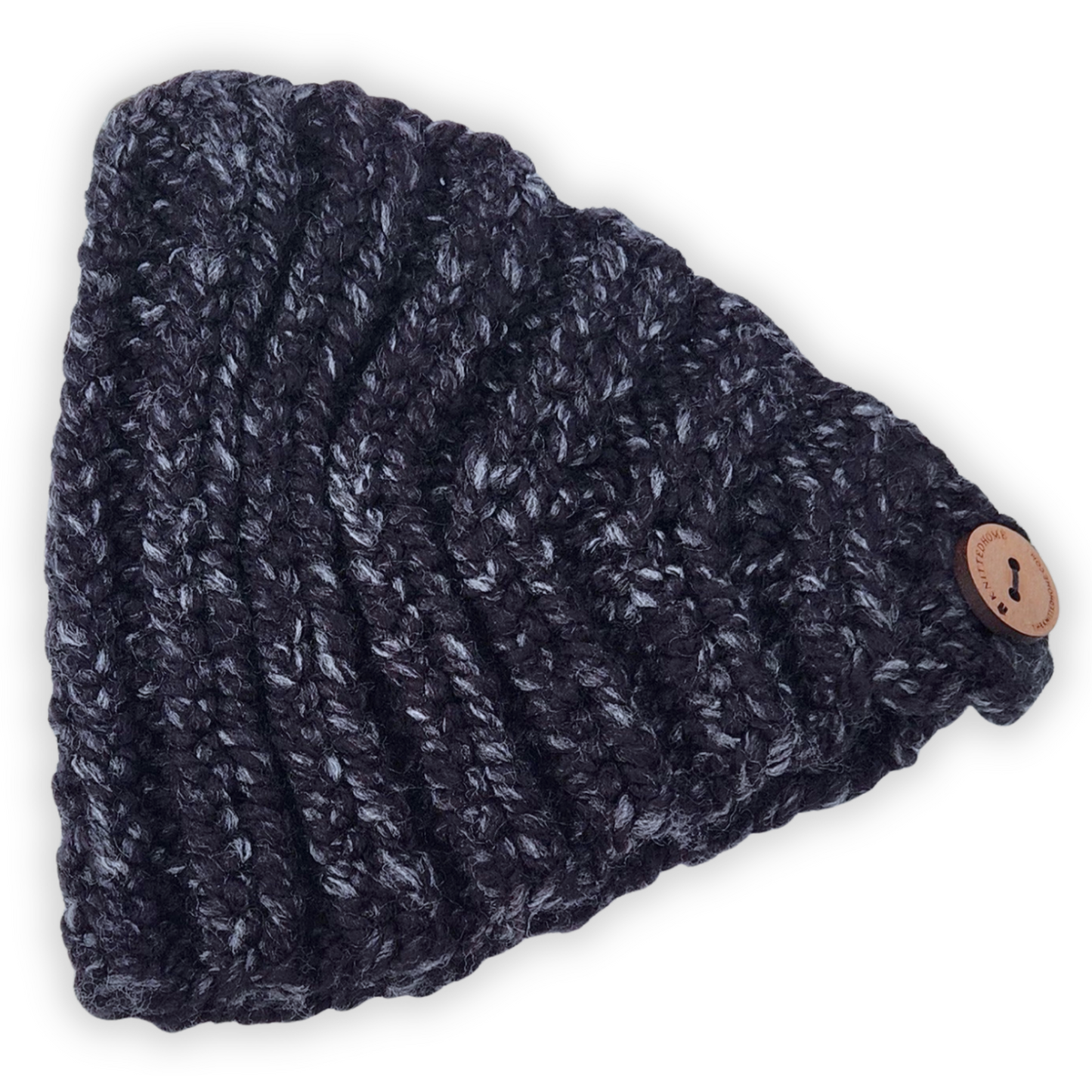 Knit Ear Warmer Headband with Button