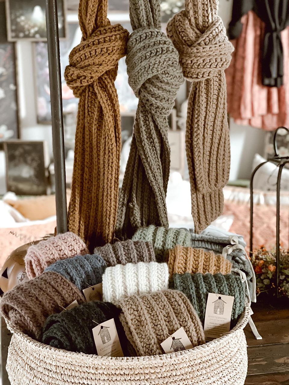 Faux Knit Straight Scarf