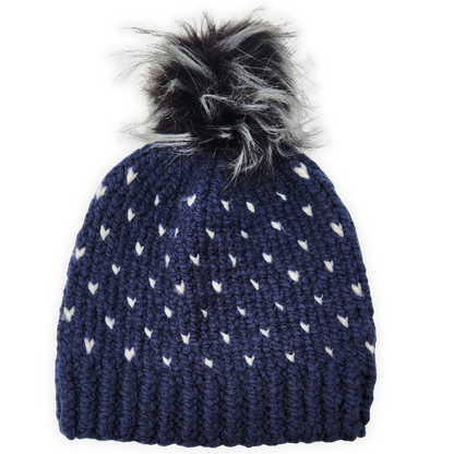 Tiny Heart Knit Beanie