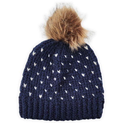 Tiny Heart Knit Beanie