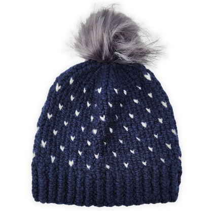 Tiny Heart Knit Beanie
