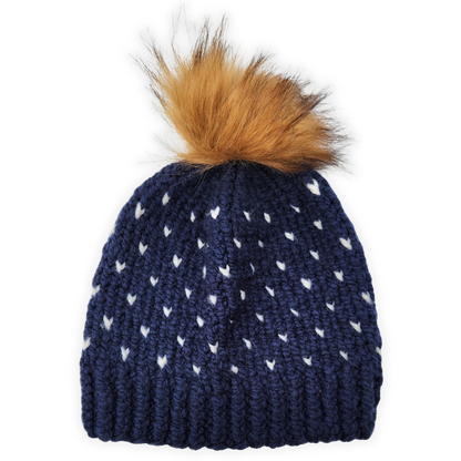 Tiny Heart Knit Beanie