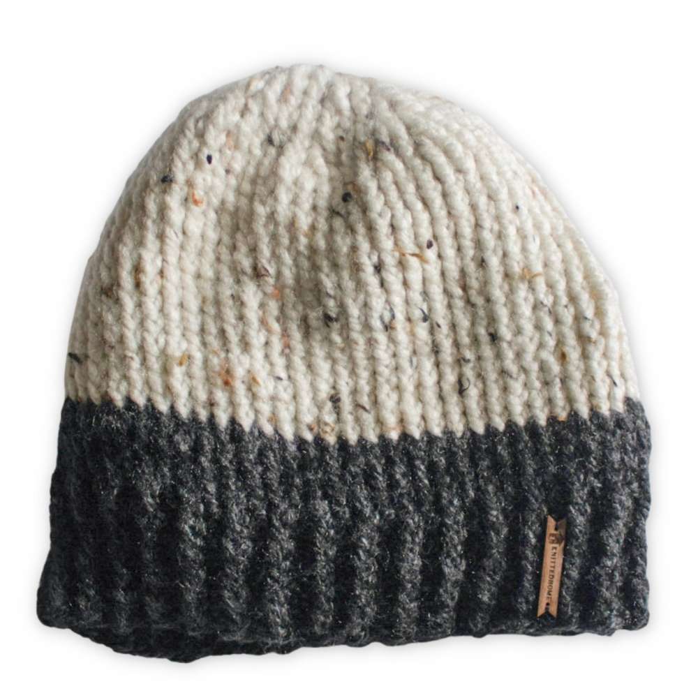 Two-Tone Knit Beanie