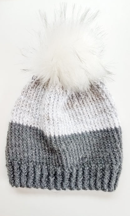 Two-Tone Knit Beanie