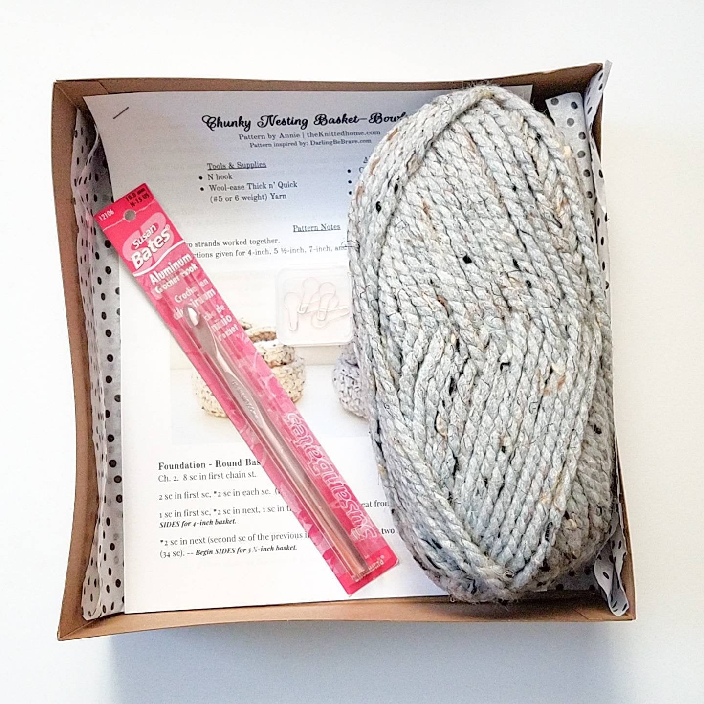 DIY Crochet Nesting Baskets Kit